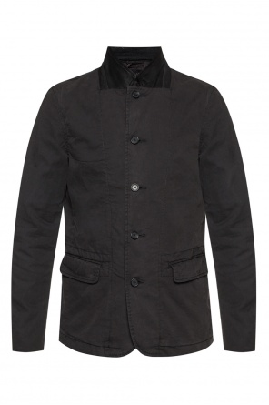 ‘eston’ jacket with leather band collar, zdjęcie 1 ‘eston’ jacket with leather band collar od AllSaints